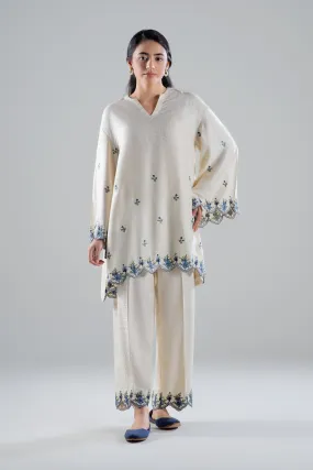 2 Pc Embroidered Linen Suit | MB-WS24-56