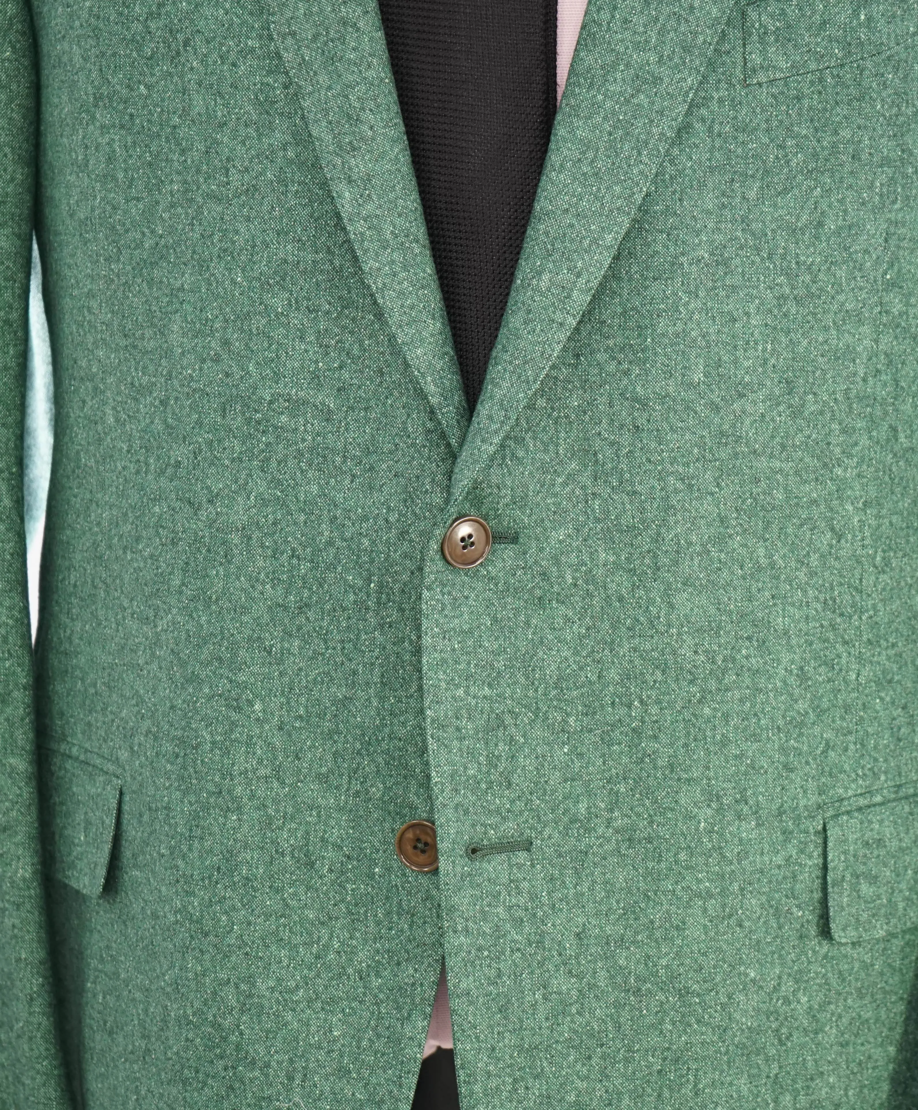 $3,295 ERMENEGILDO ZEGNA - WOOL/LINEN/SILK Green *CUSTOM DESIGN* Blazer - 46R