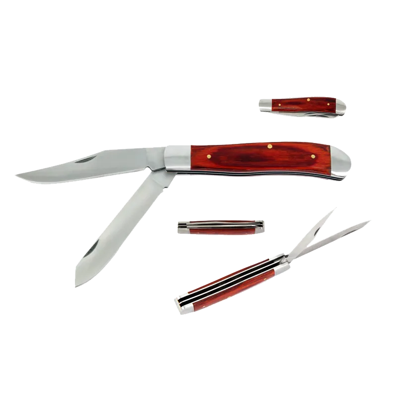 7 1/4" Overall Pocket Knife Wood Handle