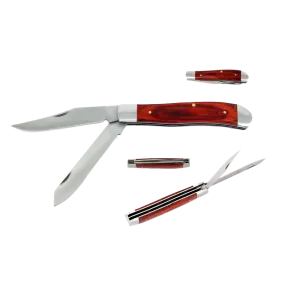 7 1/4" Overall Pocket Knife Wood Handle