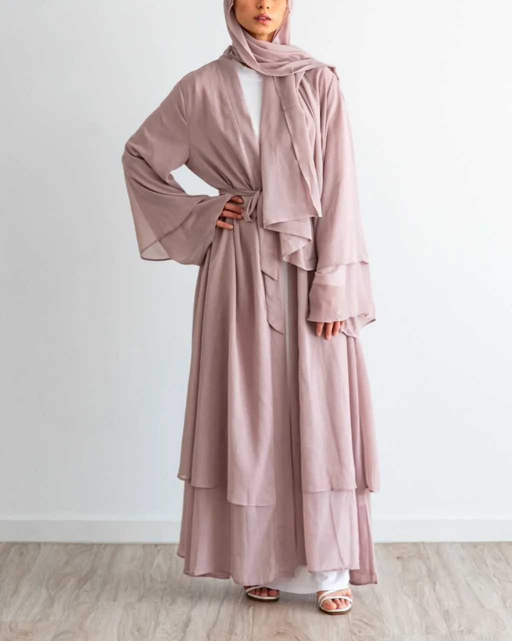 Aisha Abaya with Hijab - Nude