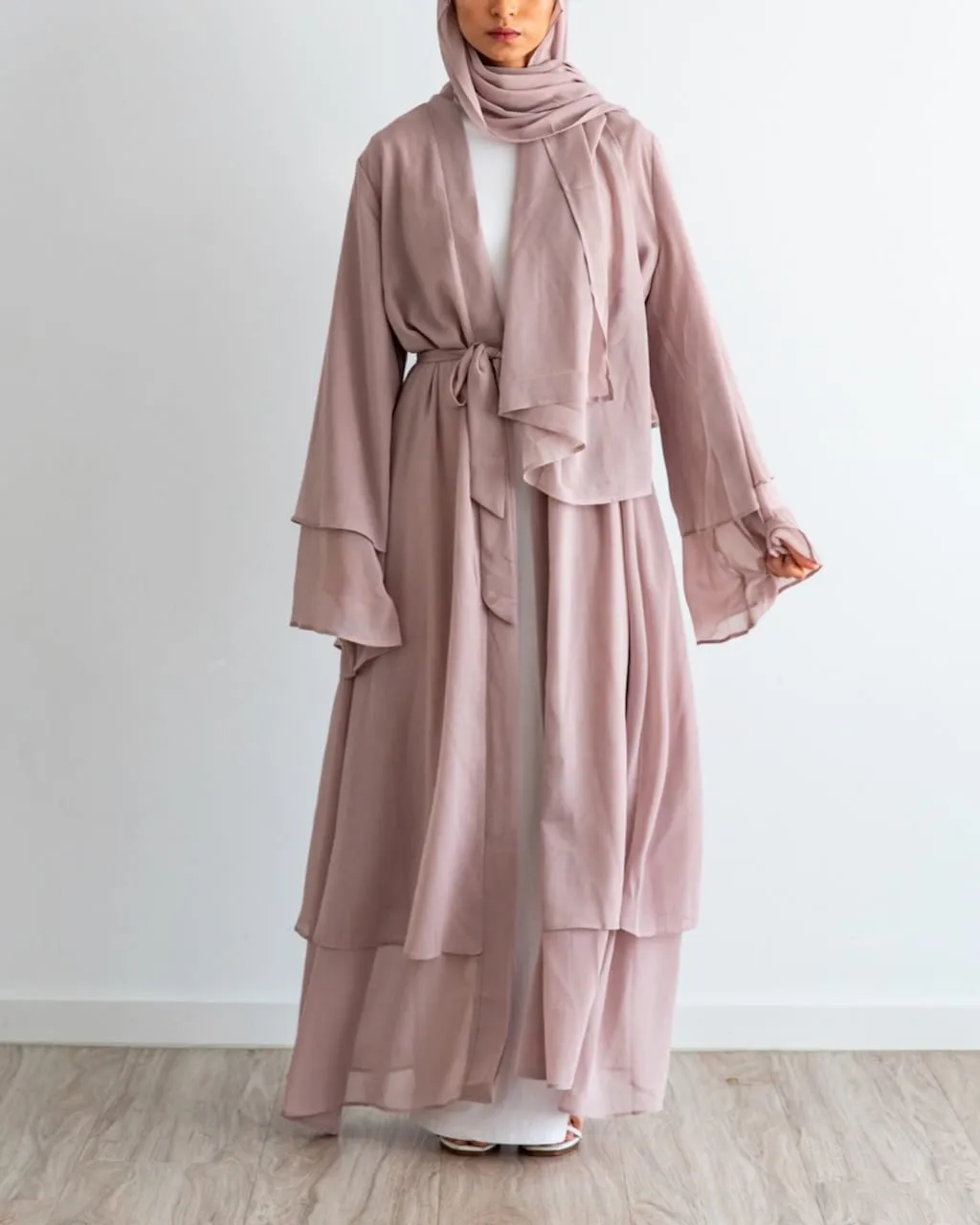 Aisha Abaya with Hijab - Nude