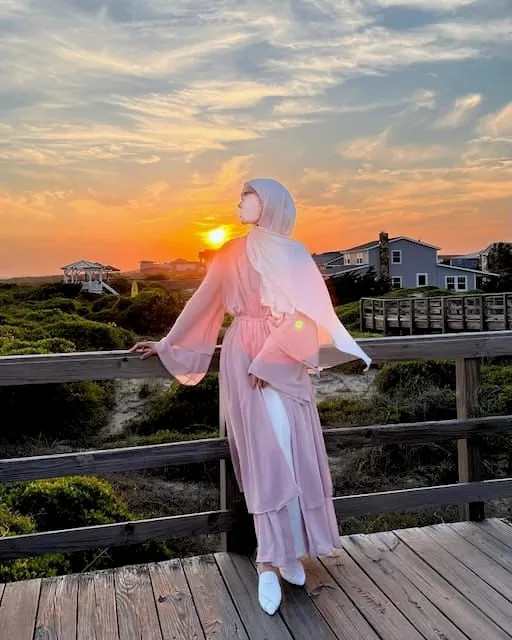 Aisha Abaya with Hijab - Nude
