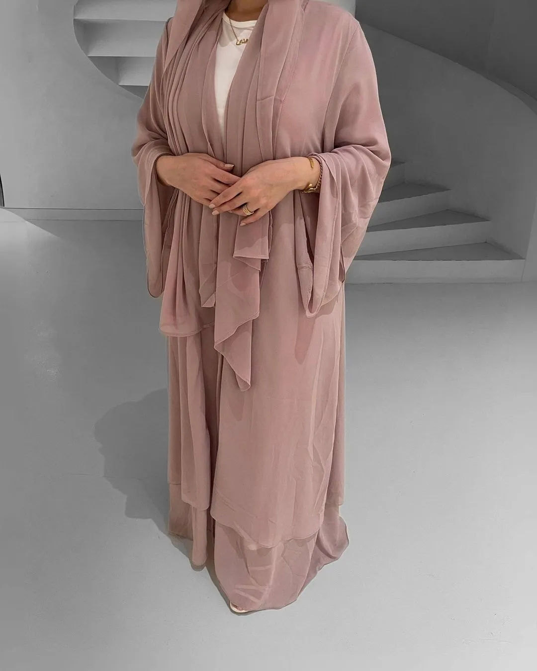 Aisha Abaya with Hijab - Nude