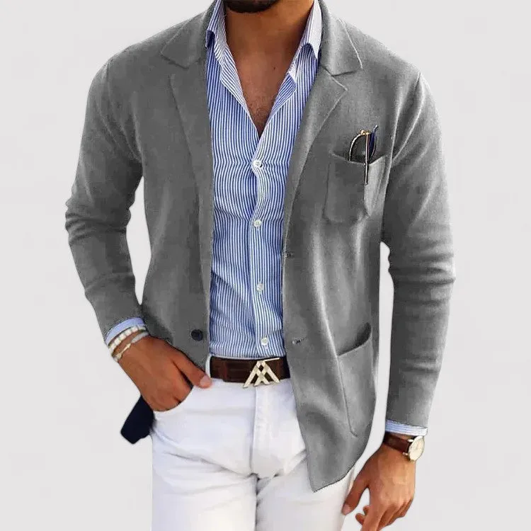 Ancien | Stylish Men's Blazer with Casual Button Pockets and Lapel Collar