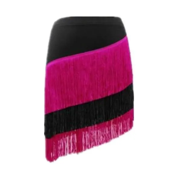 Asymmetric Short Colorful Latin Skirt