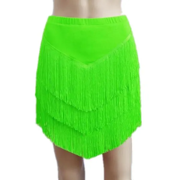 Asymmetric Short Colorful Latin Skirt