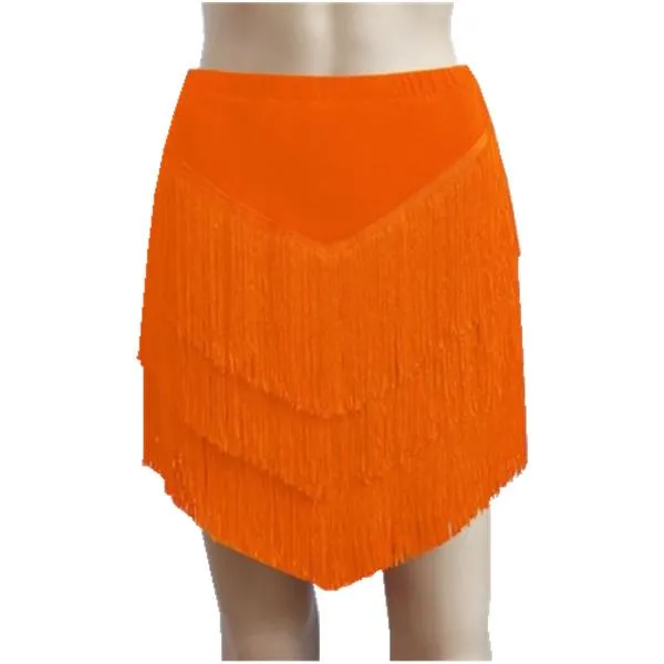 Asymmetric Short Colorful Latin Skirt