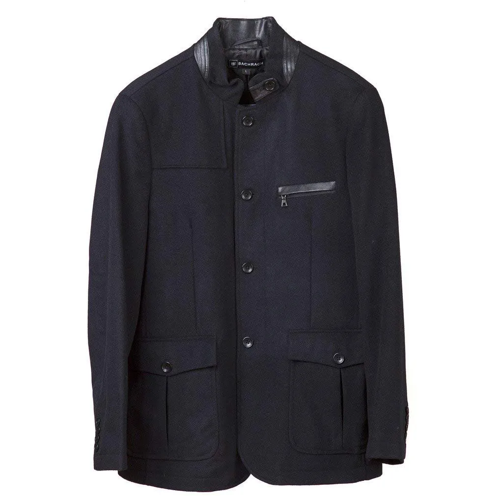 Bachrach Men's Single Breasted Jacket Wool Blend Mid Weight Walker Coat - CLEARANCE - FINAL SALE