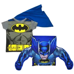 Batman Theme Kids T-Shirt with Bag and Cape (3pc Set)