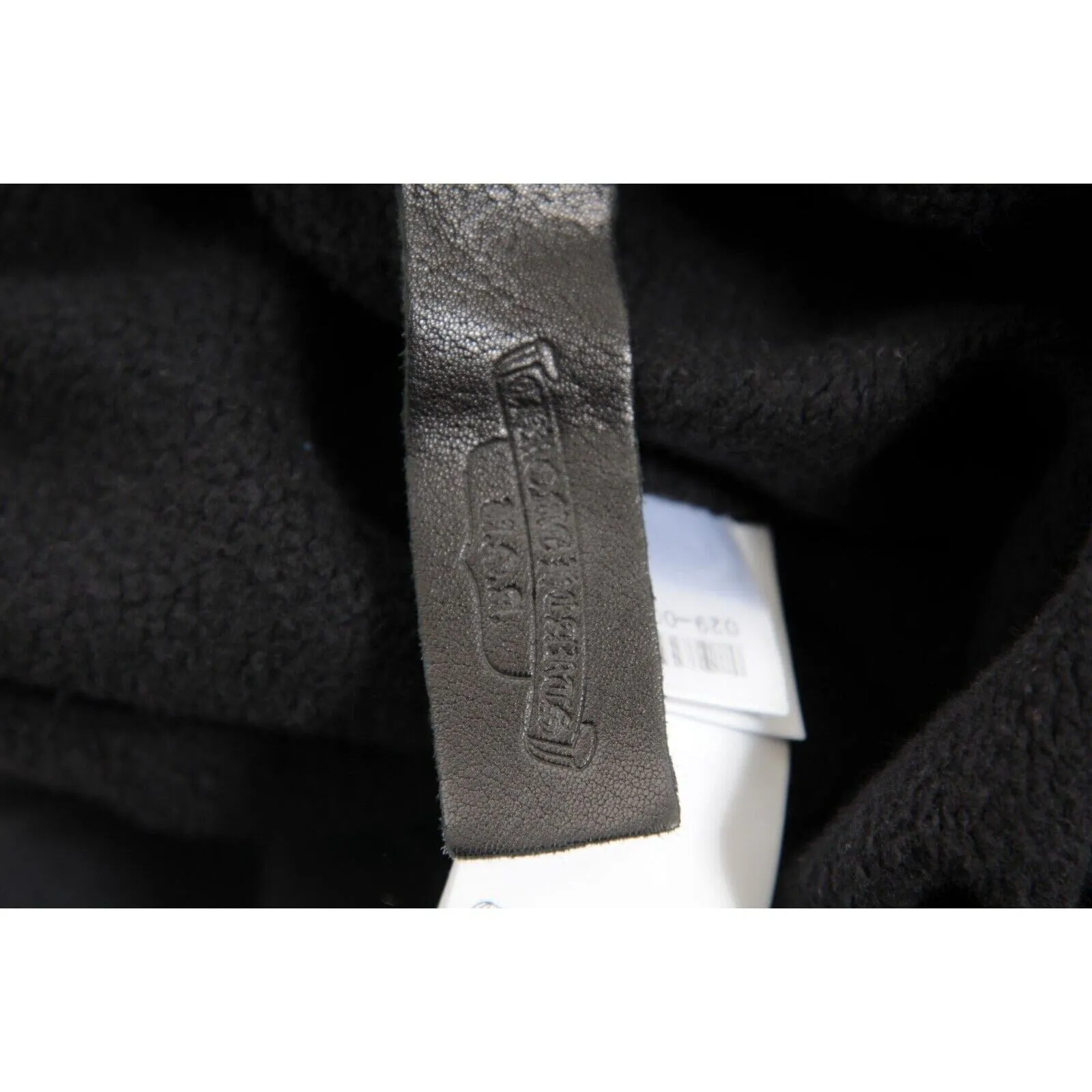 Black Patent Leather Pony Hair Cross Patches Sweatpants