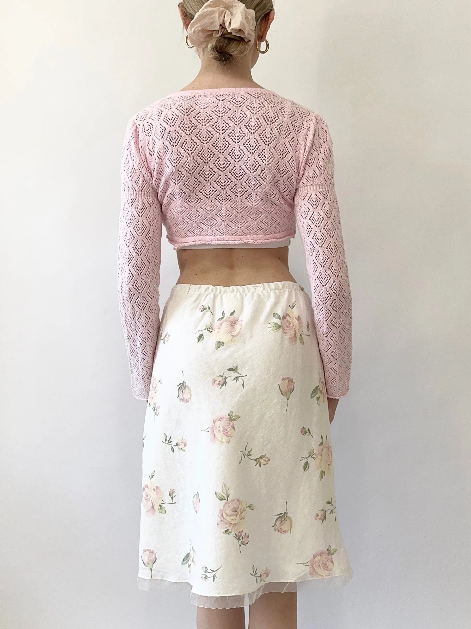 Blushing Rose Linen Skirt (XS)