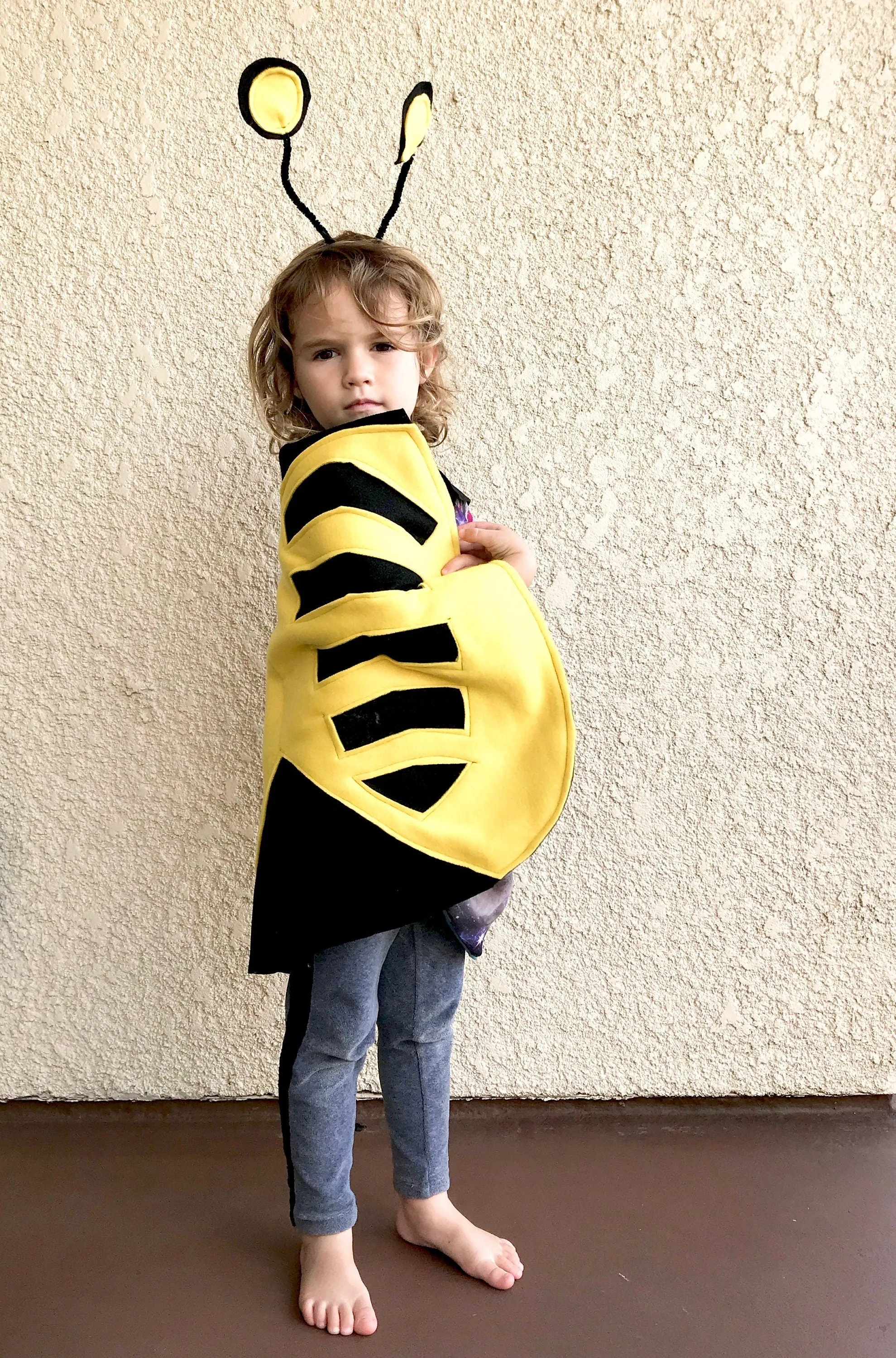 Bumble Bee Cape, Halloween Costume or Dress Up Cape