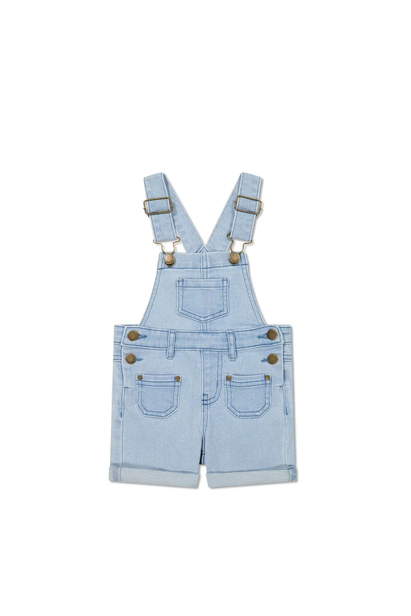 Chase Short Overall - Washed Denim