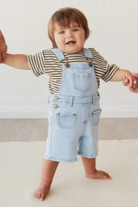 Chase Short Overall - Washed Denim