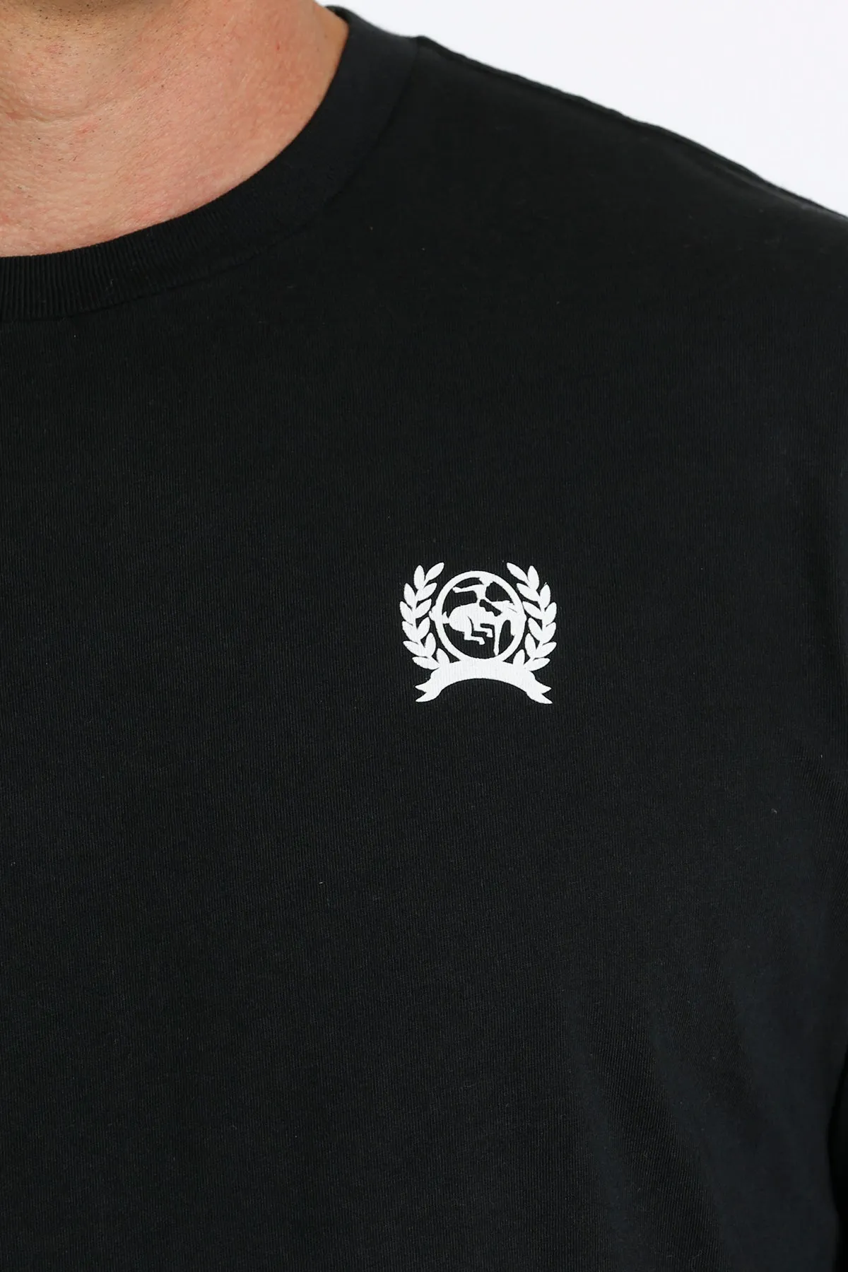 Cinch Men's "Pioneer & Patriots" L/S Graphic Logo T-Shirt in Black