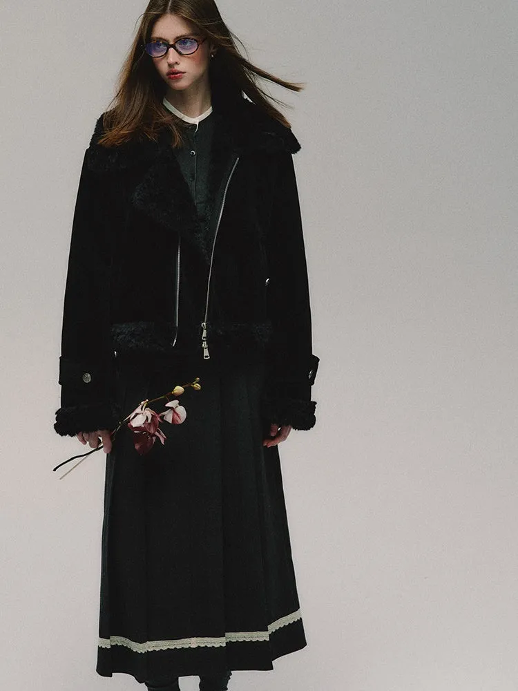 College Style Simple Pleated Long Skirt