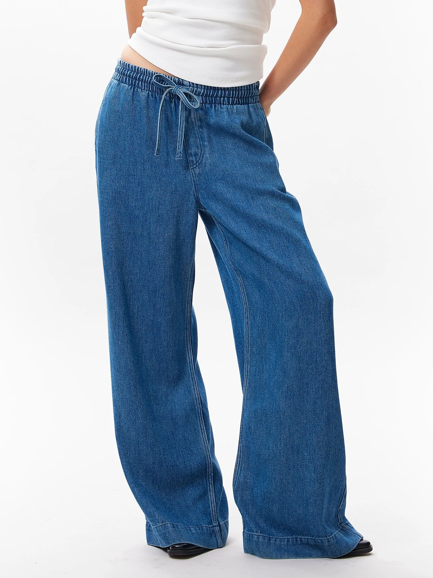Denim joggingbroek | Mid Blue