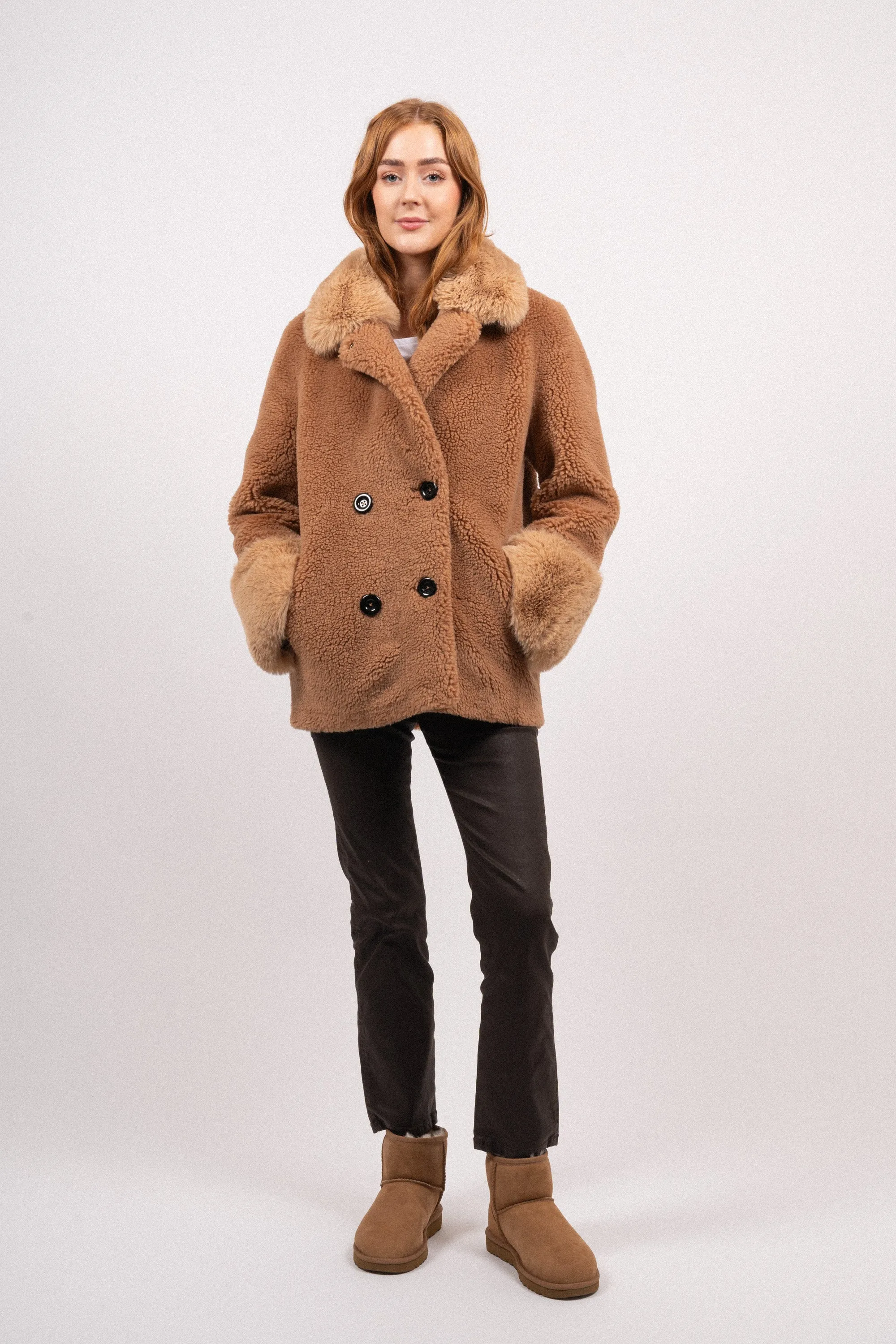 Fiona Wool Coat Short - Light Brown