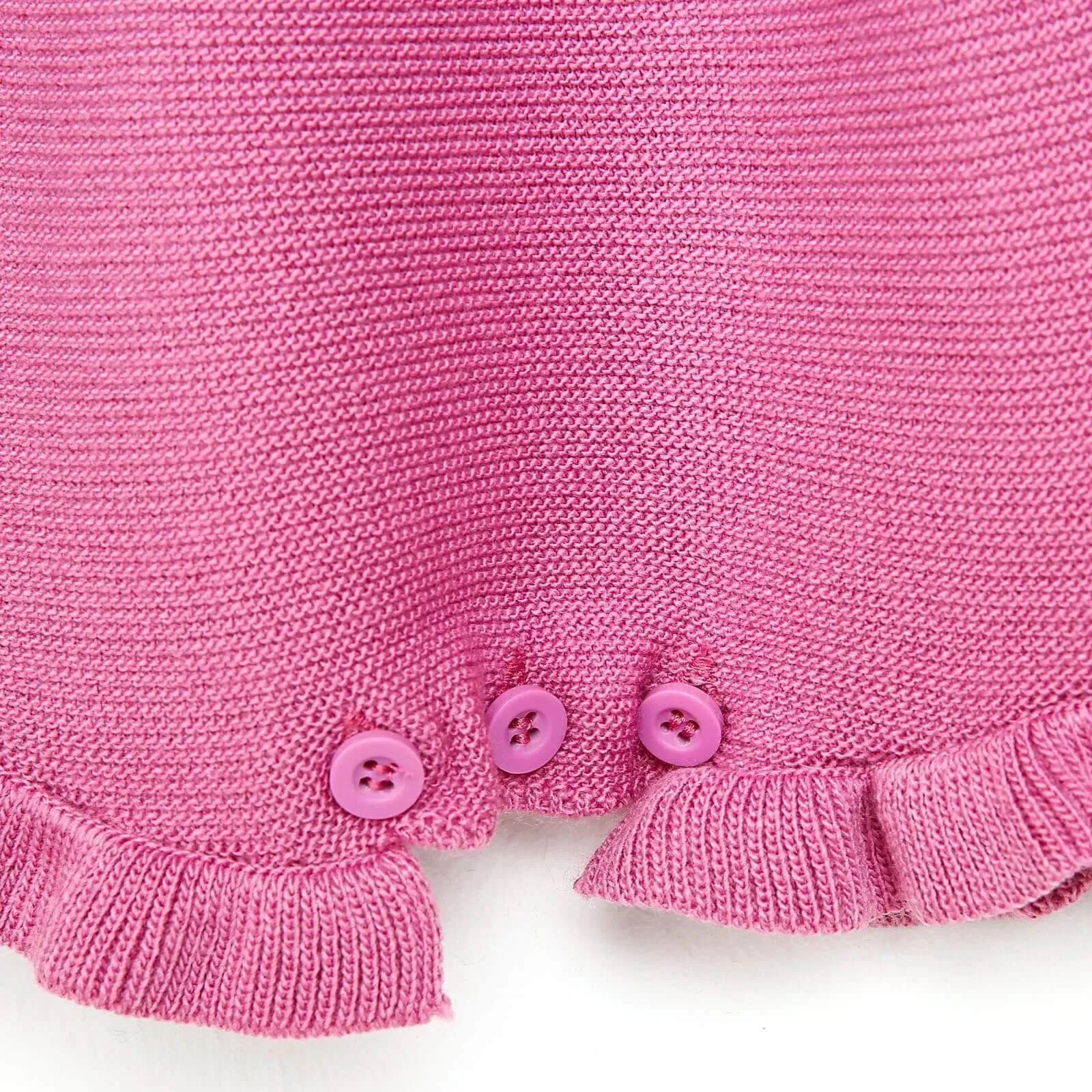 HelloBaby Newborn Frilled Knit Short Overall - Lilac