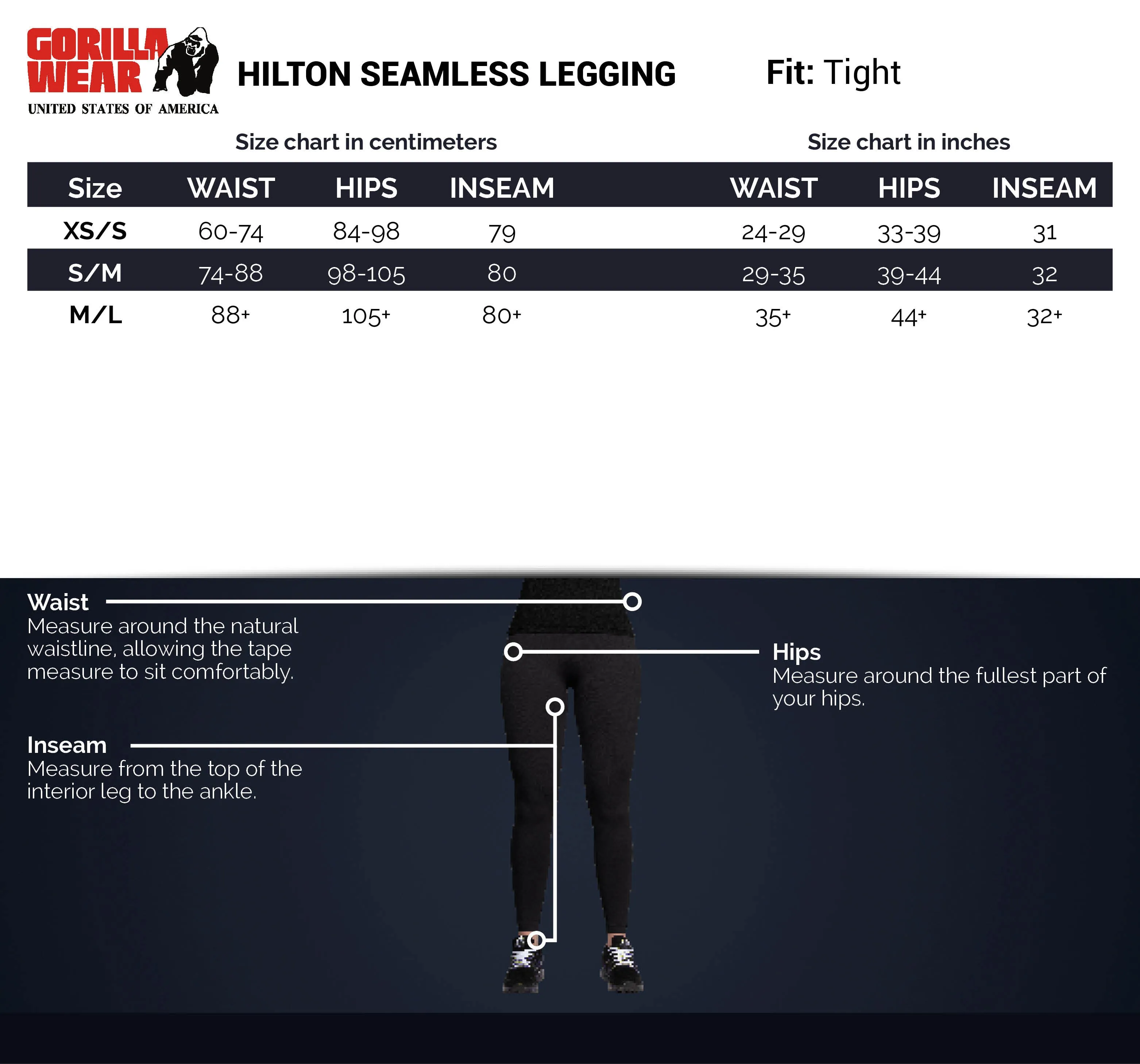 Hilton Seamless Leggings - Blue