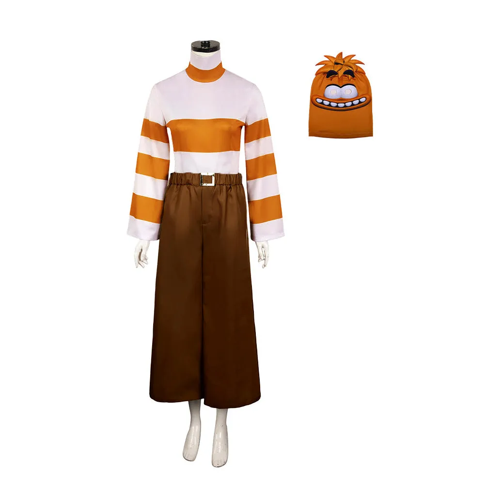 Inside Costume Out 3pcs Anxiety Cosplay Outfit Shirt Culottes and Helmet Full Set