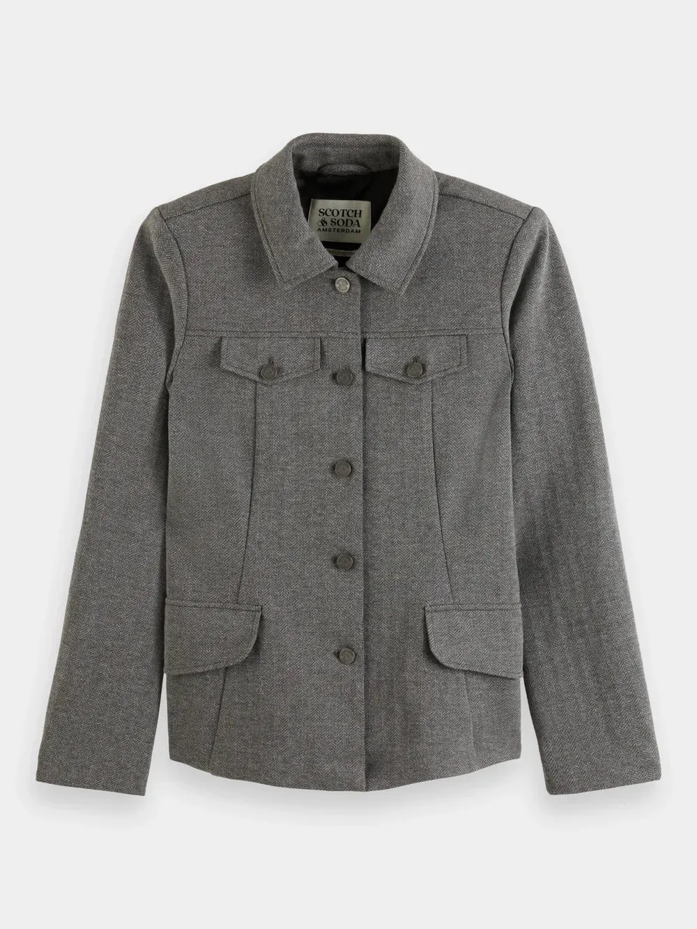 Jersey Tailored Blazer | Charcoal