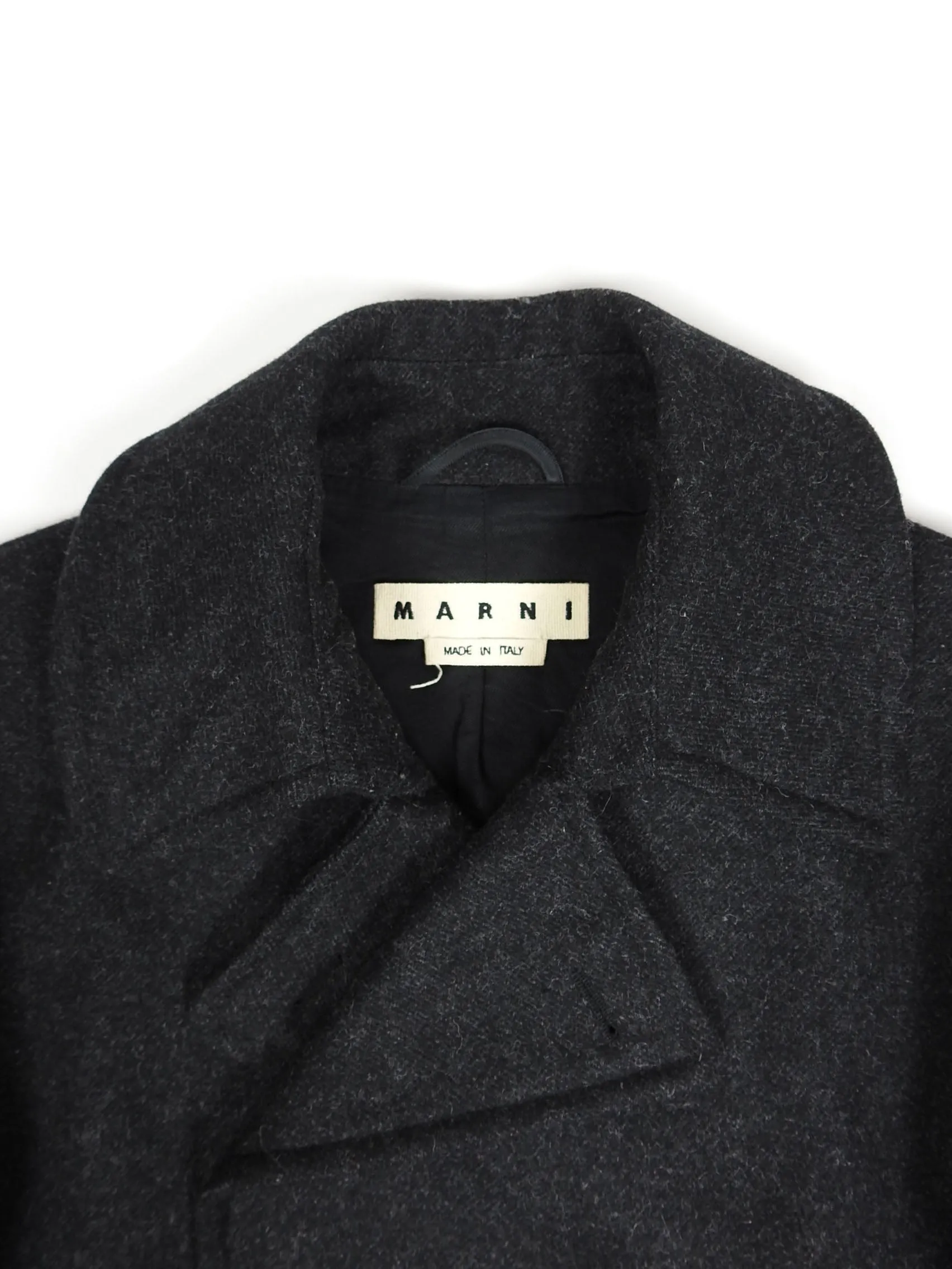 Marni Charcoal Wool Peacoat Size 48