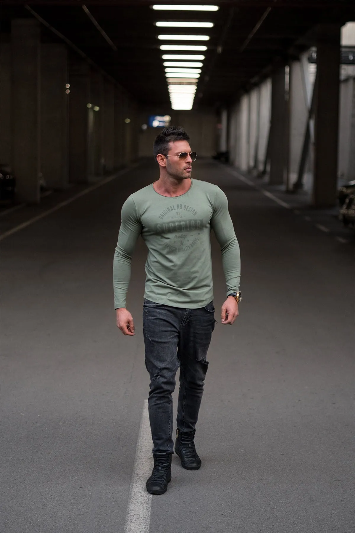 Mens Long Sleeve T-shirt "Superior" MD952
