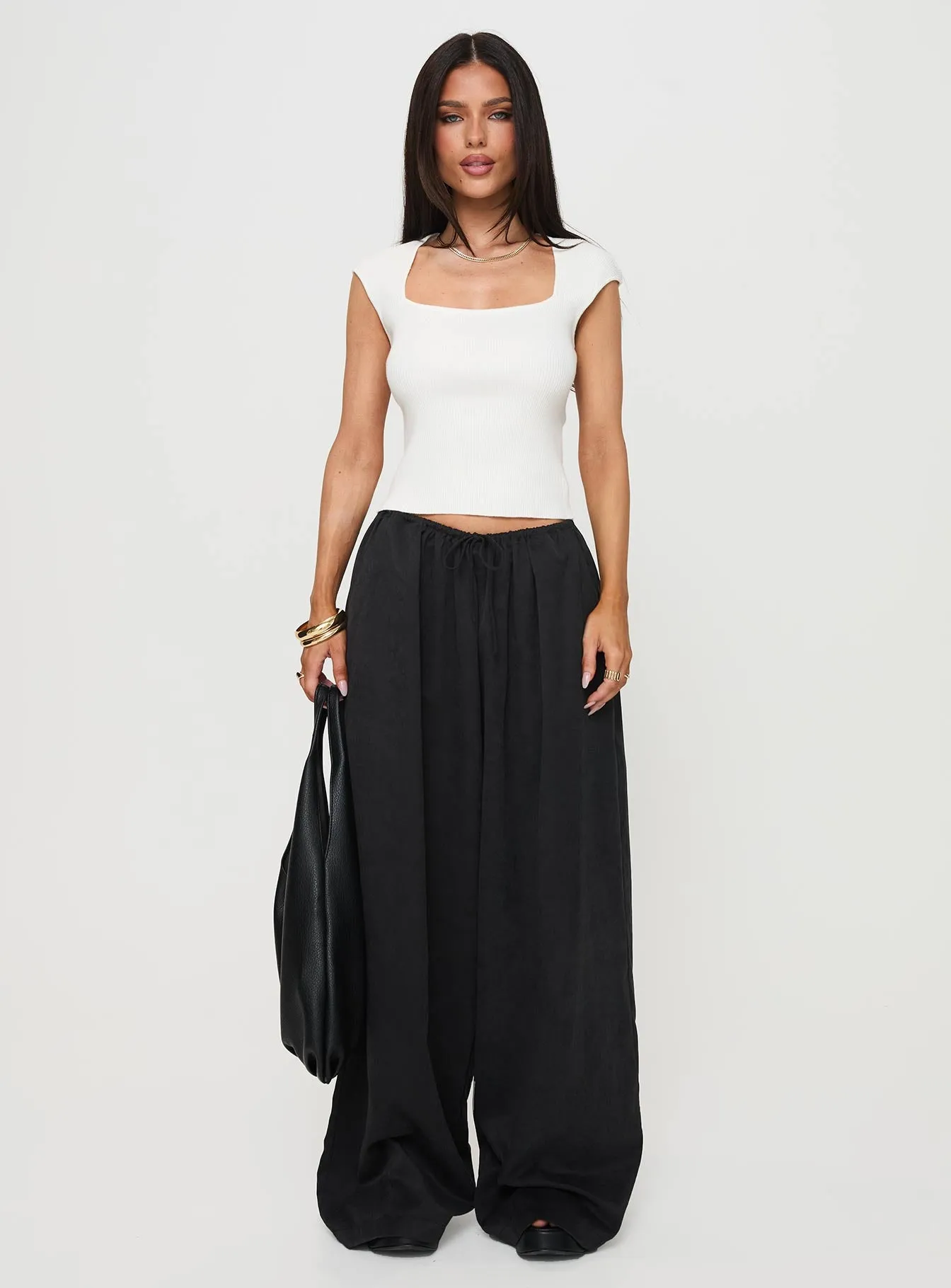 Merris Knit Top White