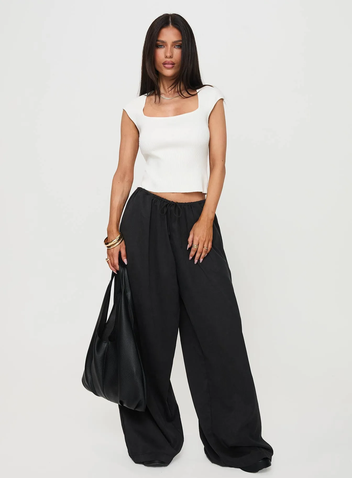 Merris Knit Top White
