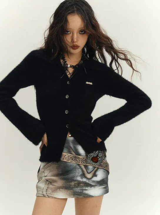 Metallic Color Tight Miniskirt
