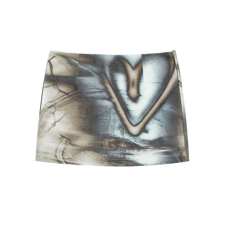 Metallic Color Tight Miniskirt
