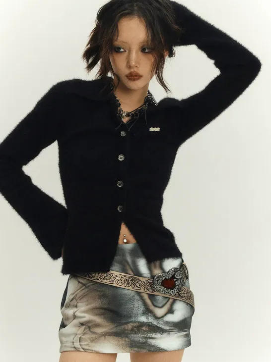 Metallic Color Tight Miniskirt