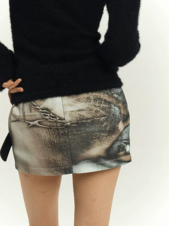 Metallic Color Tight Miniskirt