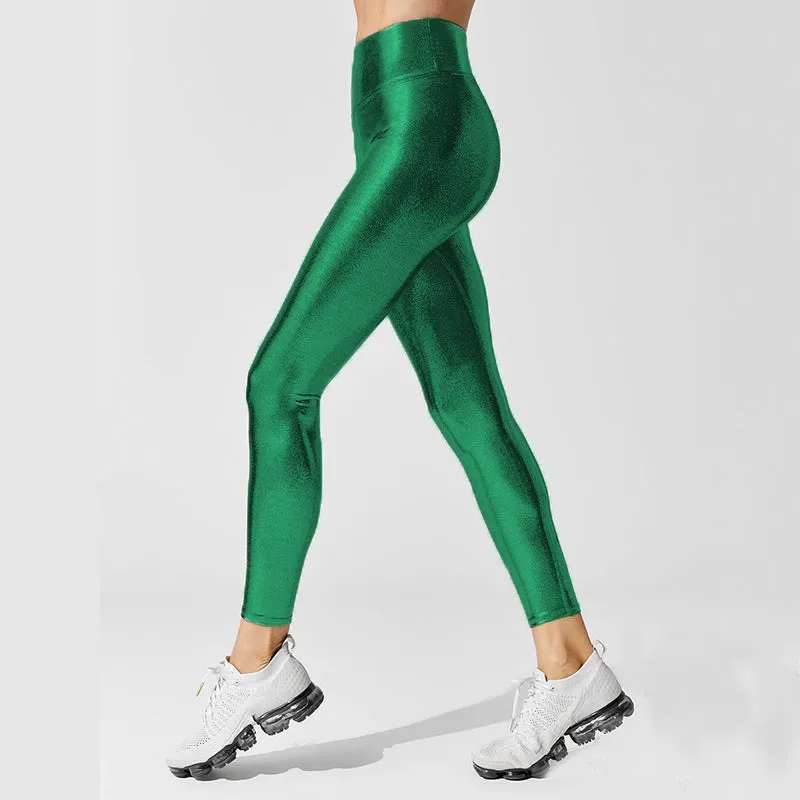 Metallic Leggings Adult - Green