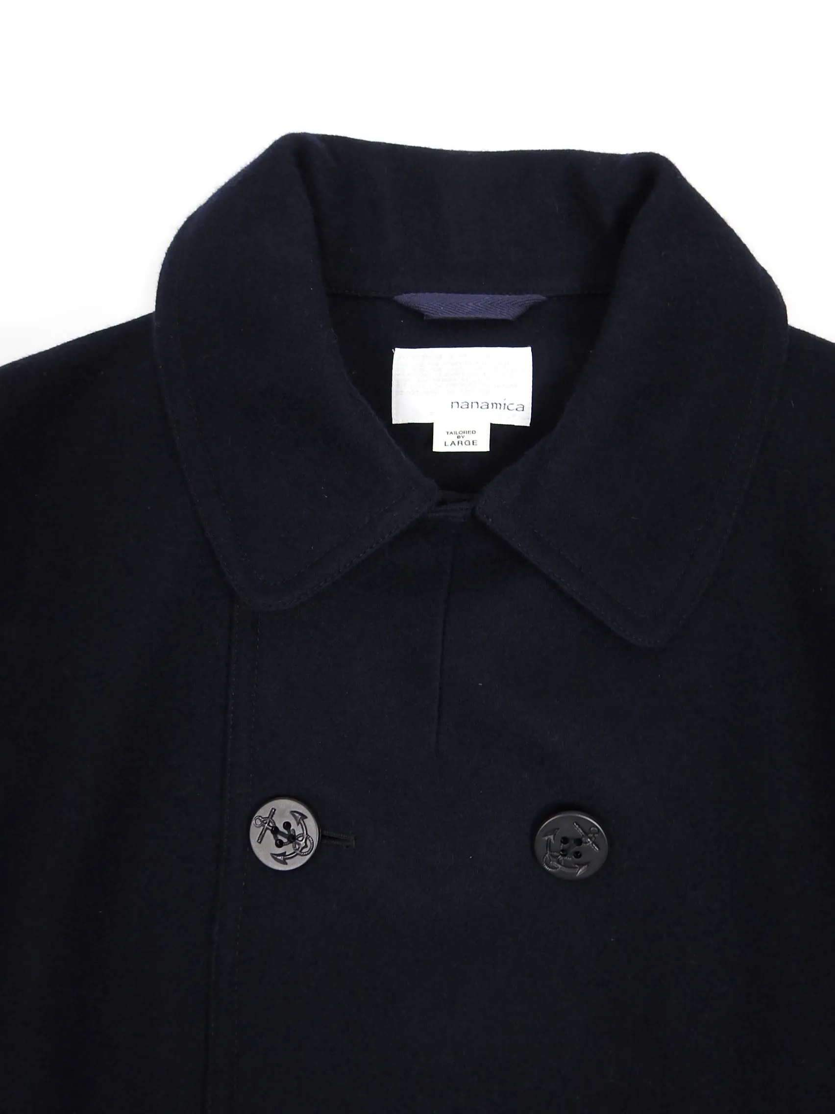 Nanamica Navy Wool Peacoat Large