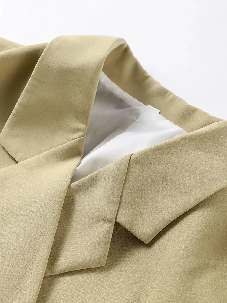 Oversized Collared Blazer with Side Slits