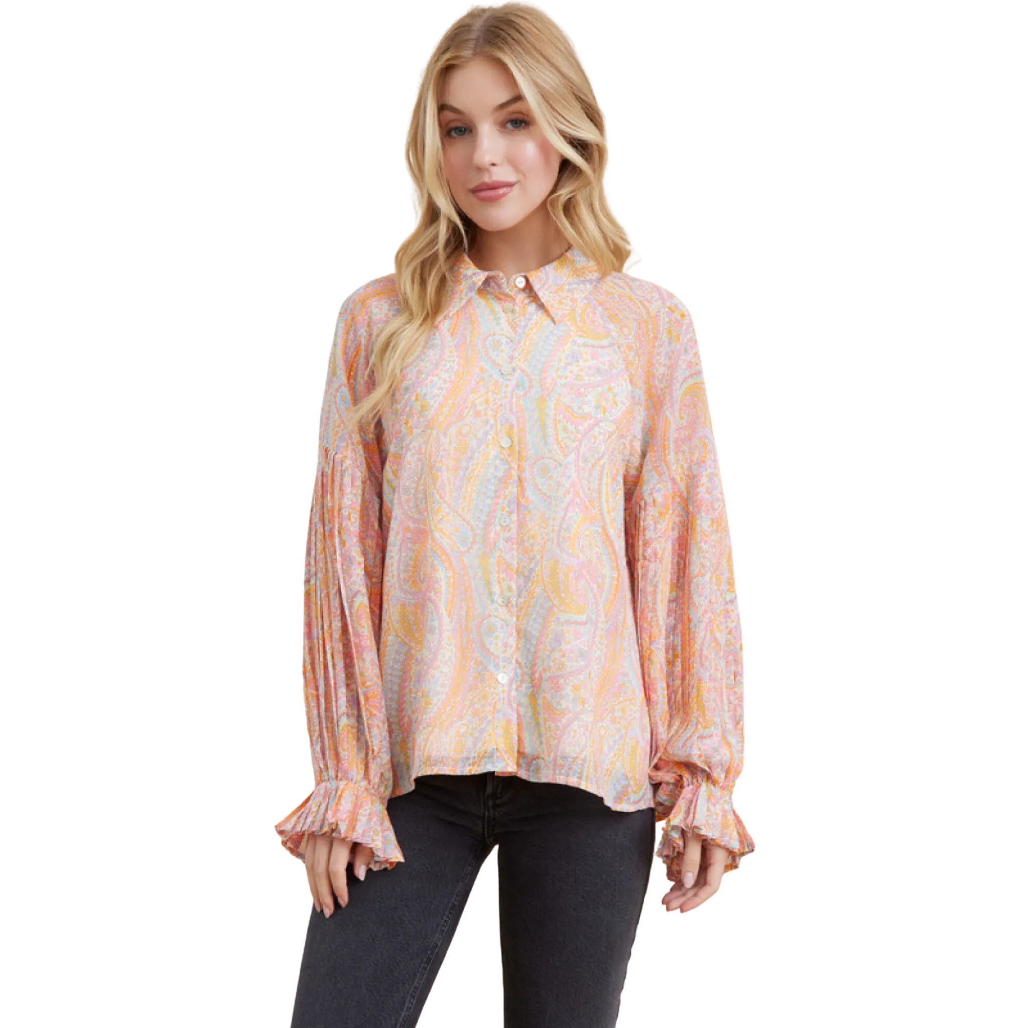 Paisley Chiffon Top