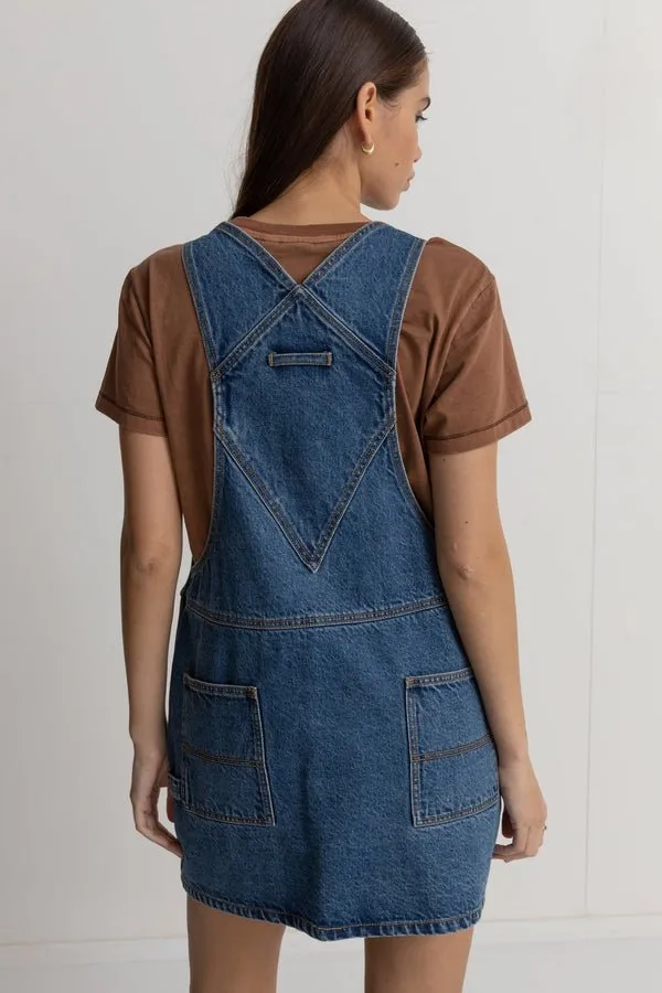 Rhythm "Seaside" Overall Dress - Denim Blue