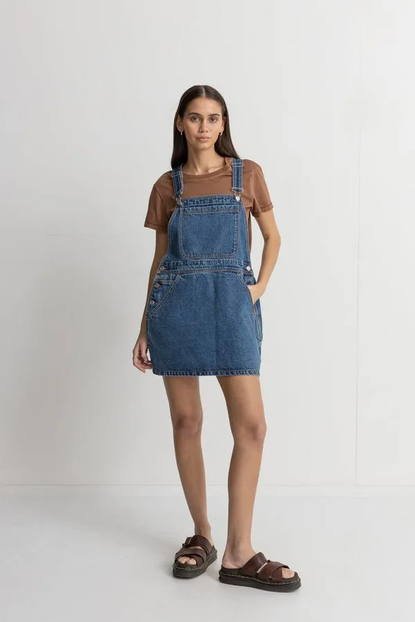 Rhythm "Seaside" Overall Dress - Denim Blue