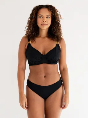 SECRET SUPPORT DD  Full Cup Bikini Top Black