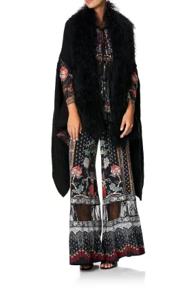 SHEARLING CAPE WITH LINING HAUTE PROVINCIAL