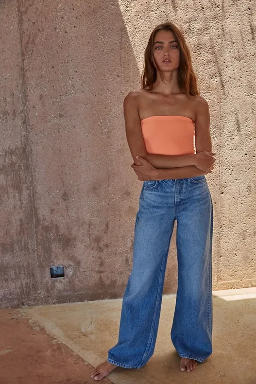 Sun-Kissed Tube Top Neon Orange