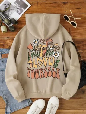 SXV  'LOVE YOURSELF SUN’ Printed Cool Aesthetic Sweatshirt Hoodie