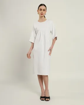 The Monrovia Daisy White Linen Dress