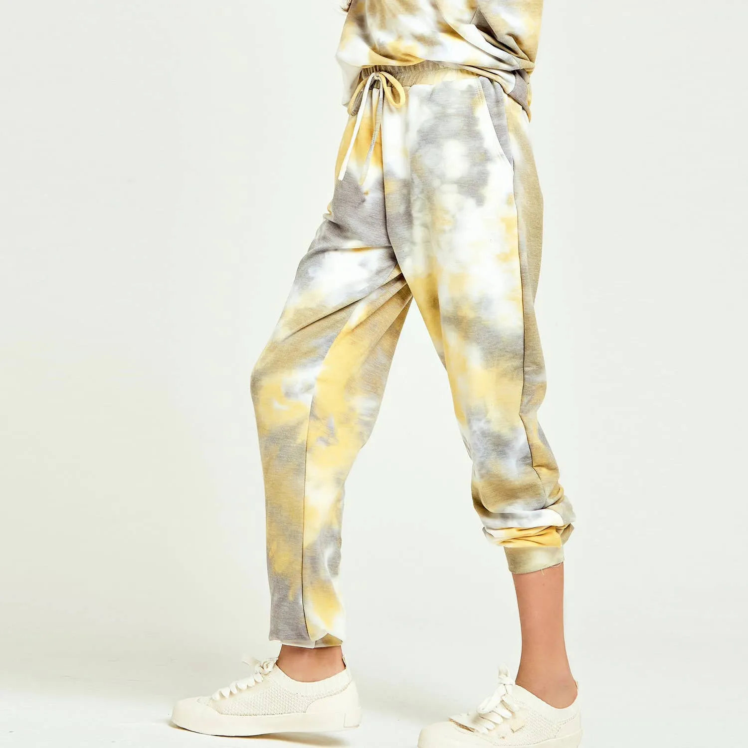 Tie Dye Jogger Pants: PINK
