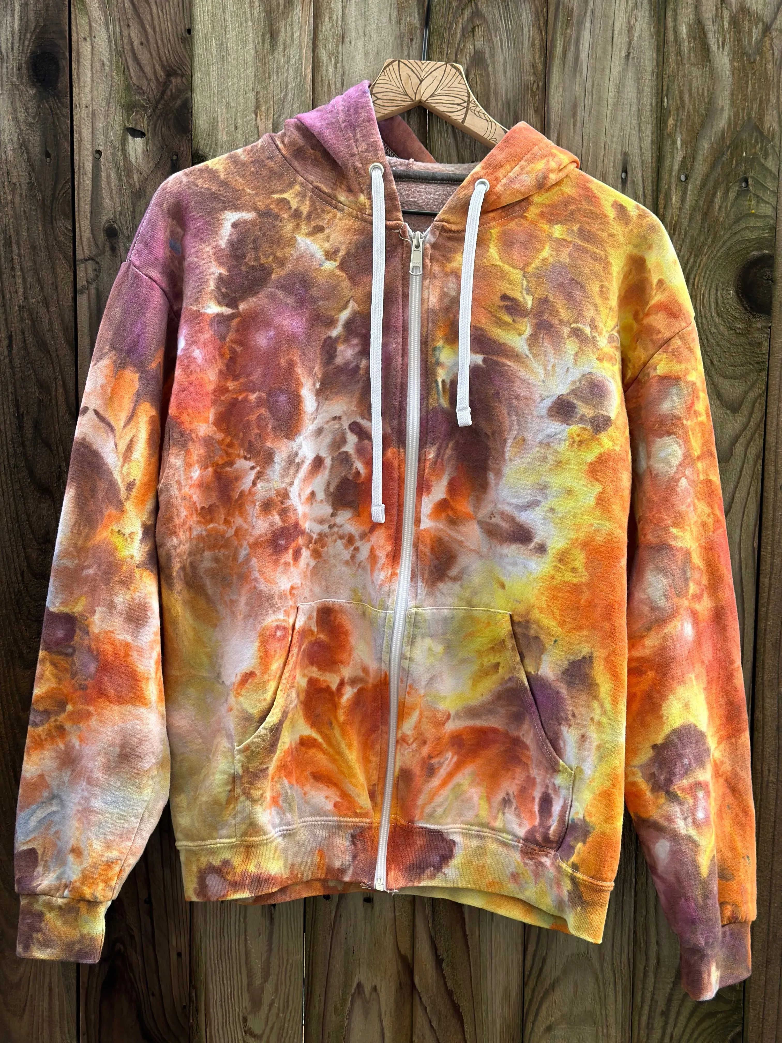 Unisex Medium Matching Zip Up Hoodie and Sweatpants in ‘Starburst’