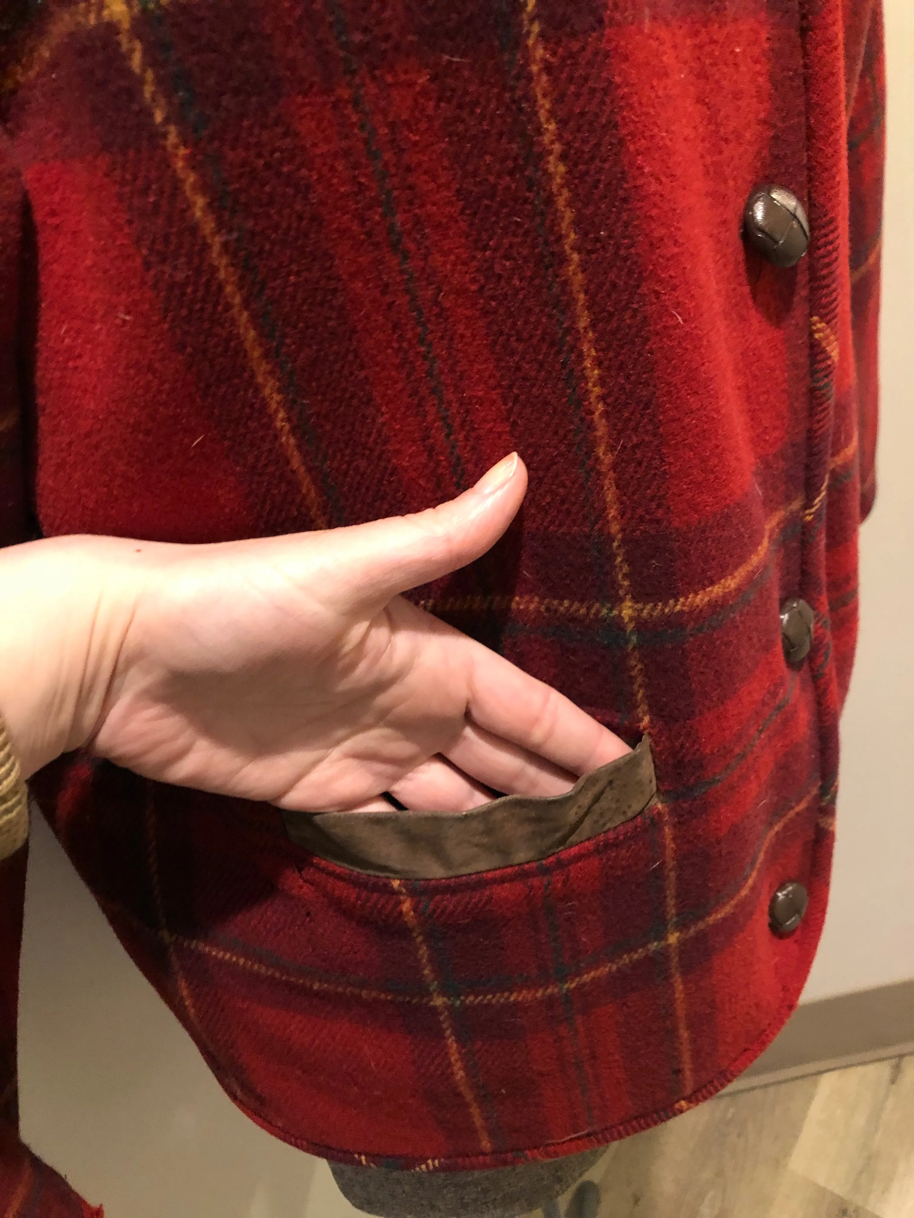 Vintage Rough Wear Red Plaid Jacket, SOLD