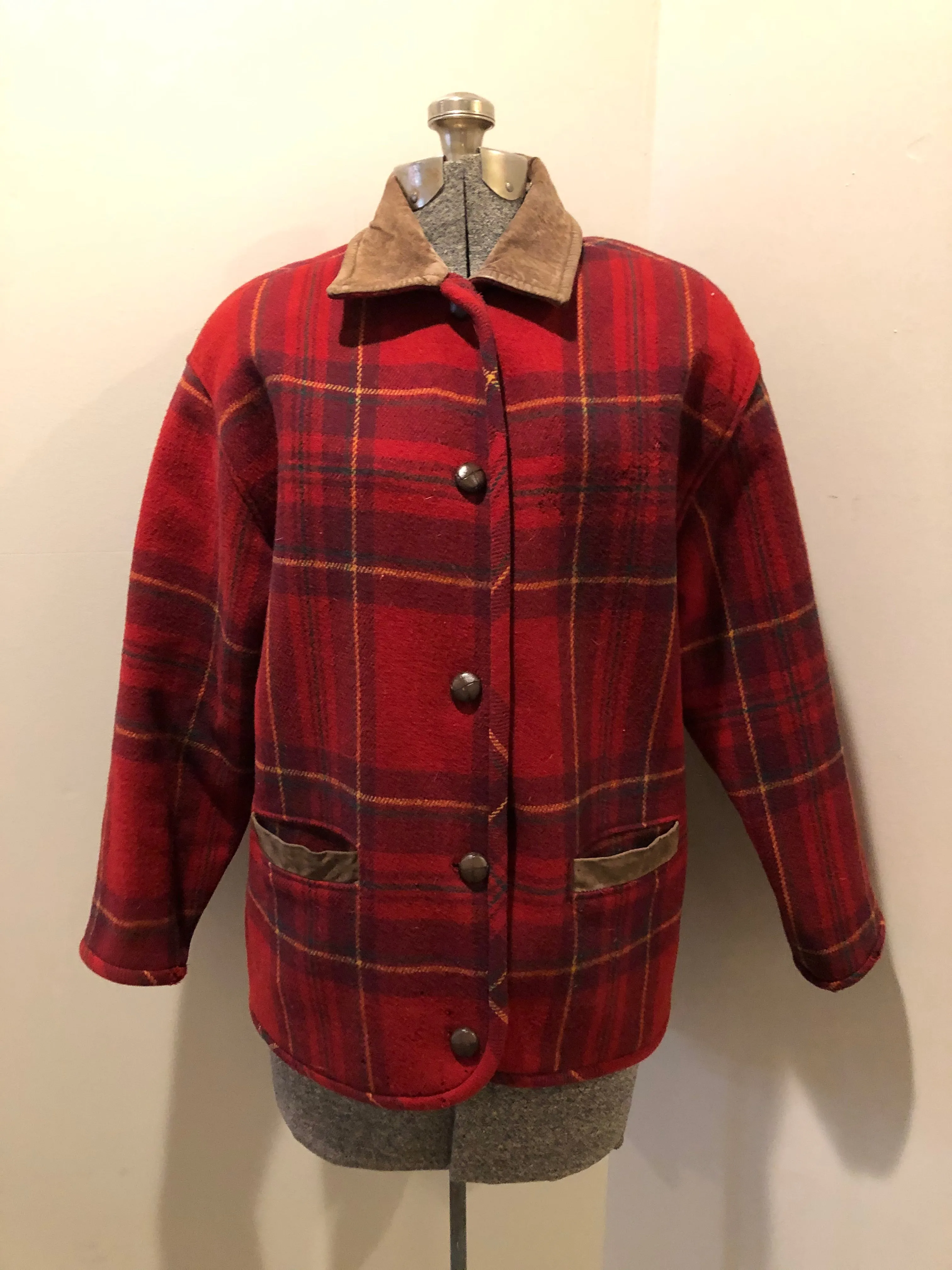 Vintage Rough Wear Red Plaid Jacket, SOLD